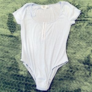 Princess Polly Baby blue ribbed body suit never worn